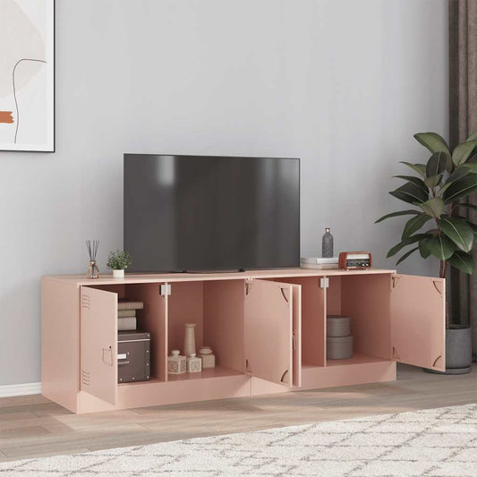 Móveis de TV aço rosa, 2 pcs