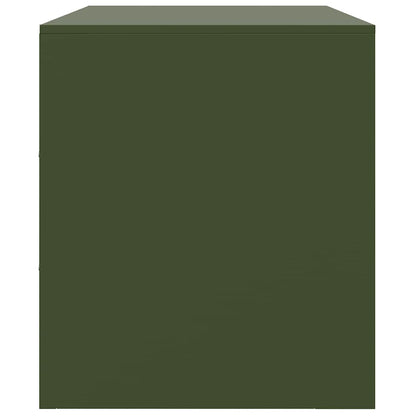 Móvel de TV aço verde azeitona