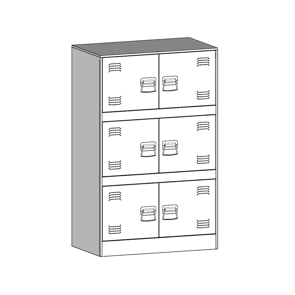 Aparador 67x39x107 cm aço rosa