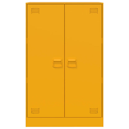 Aparador 67x39x107 cm aço amarelo mostarda