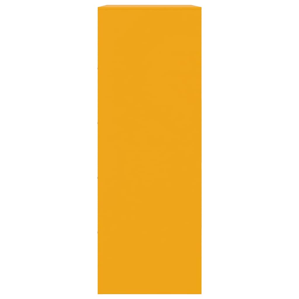 Aparador 67x39x107 cm aço amarelo mostarda