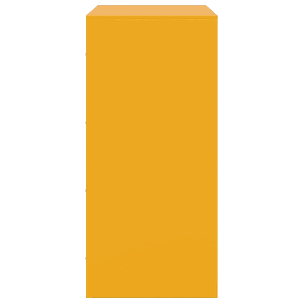 Aparador 67x39x83 cm aço amarelo mostarda