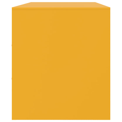 Móvel de TV aço amarelo mostarda