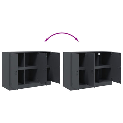 Aparador 99x39x73 cm aço antracite