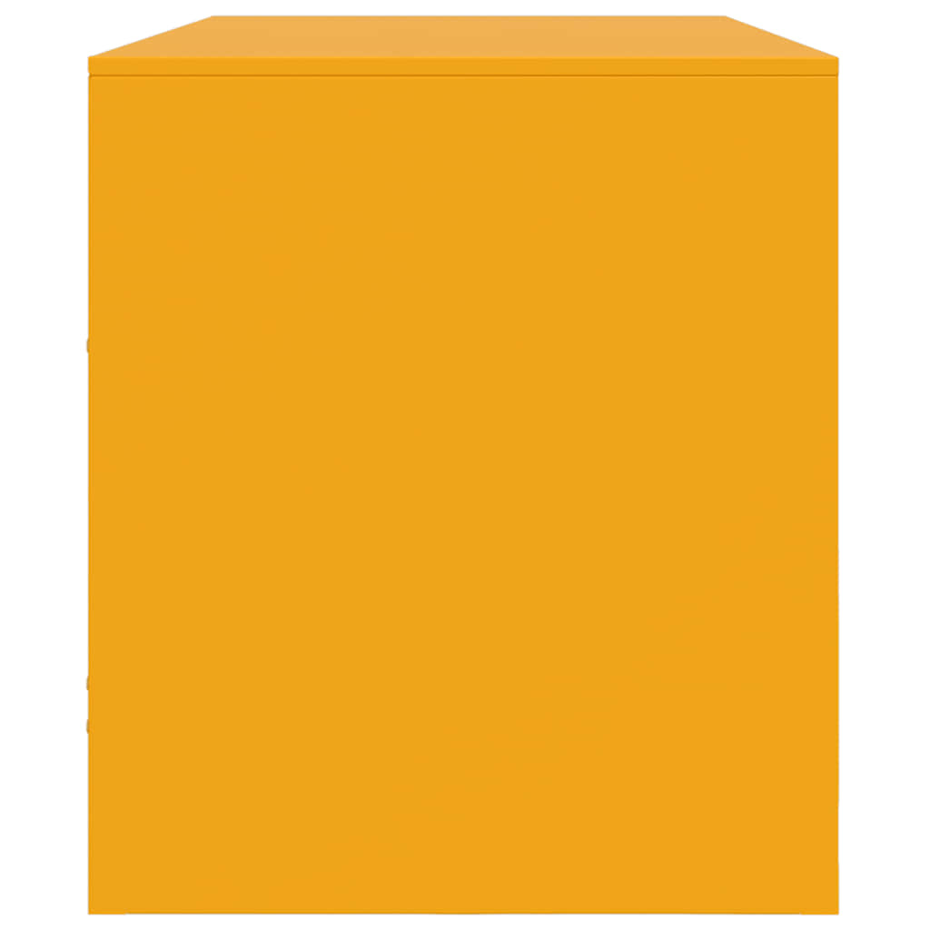 Móvel de TV aço amarelo mostarda