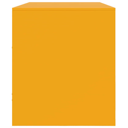 Móvel de TV aço amarelo mostarda