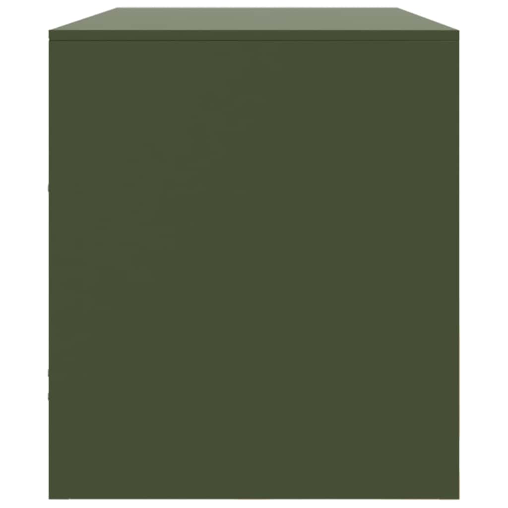 Móvel de TV aço verde azeitona