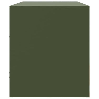 Móvel de TV aço verde azeitona