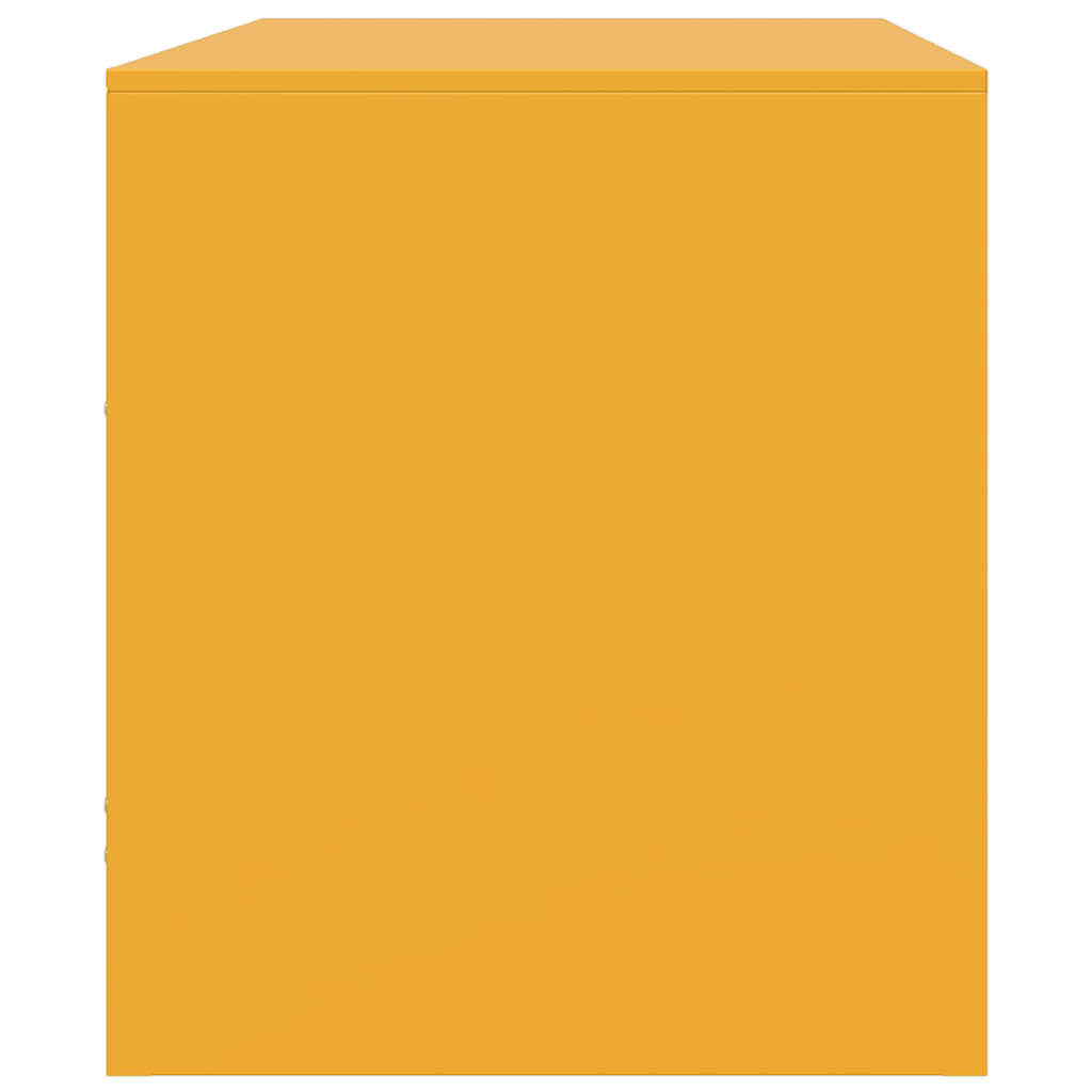 Móveis de TV aço amarelo mostarda, 2 pcs