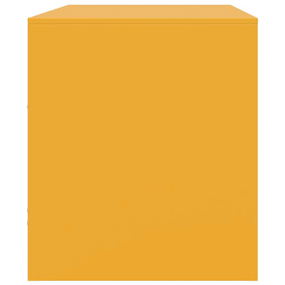 Móveis de TV aço amarelo mostarda, 2 pcs