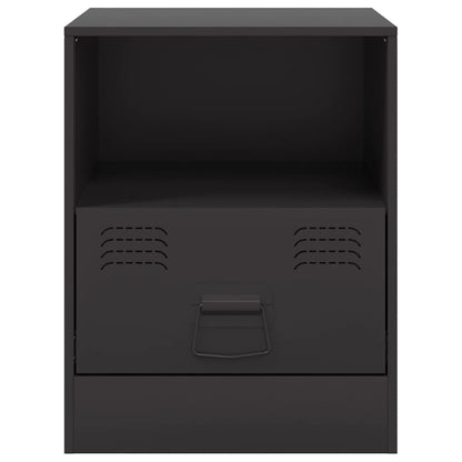 Mesa de cabeceira 34,5x39x44 cm aço preto