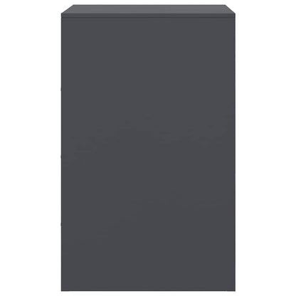 Mesa de cabeceira 34,5x39x62 cm aço antracite