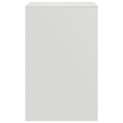 Mesas de cabeceira 2 pcs 34,5x39x62 cm aço branco