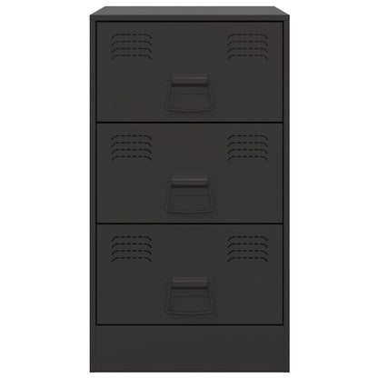 Mesa de cabeceira 34,5x39x62 cm aço preto