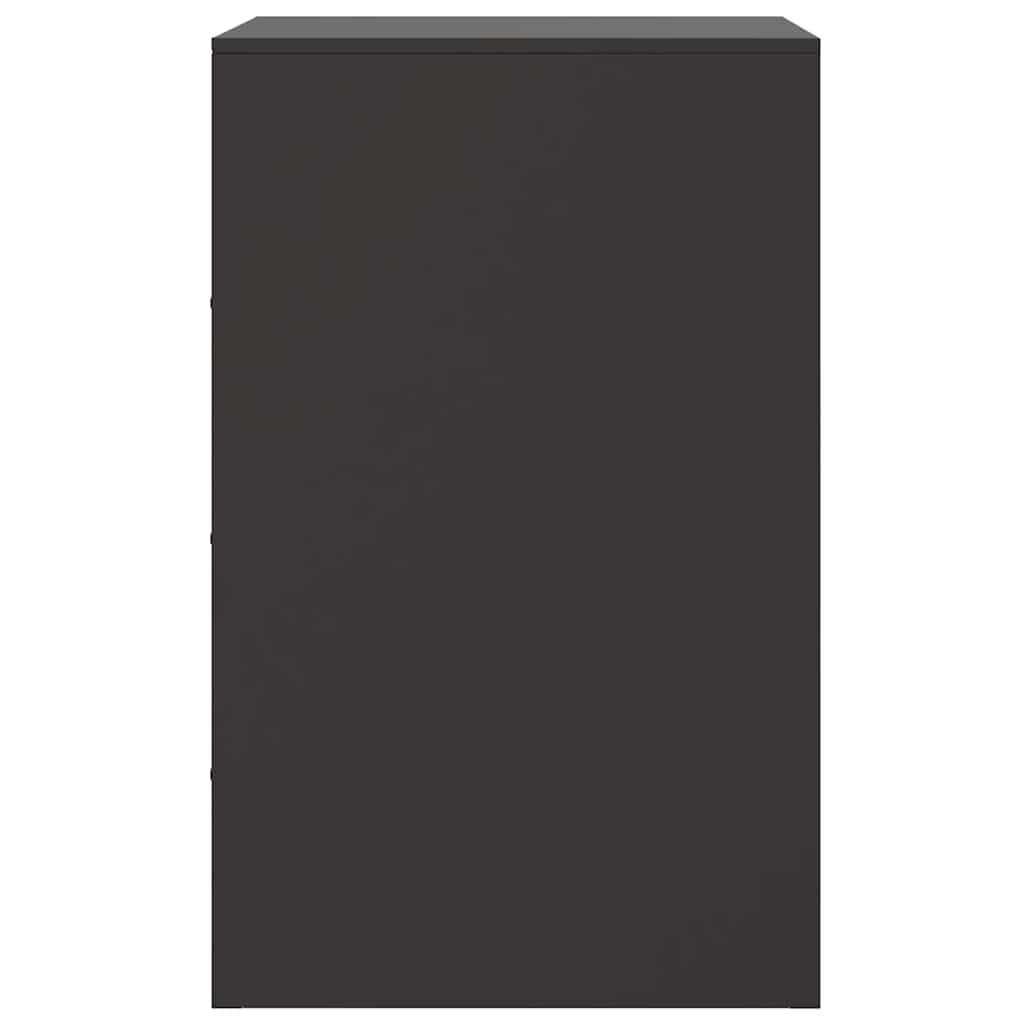 Mesas de cabeceira 2 pcs 34,5x39x62 cm aço preto