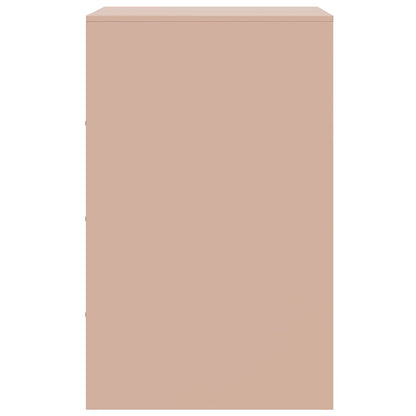 Mesas de cabeceira 2 pcs 34,5x39x62 cm aço rosa