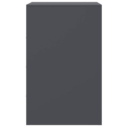 Mesas de cabeceira 2 pcs 34,5x39x62 cm aço antracite