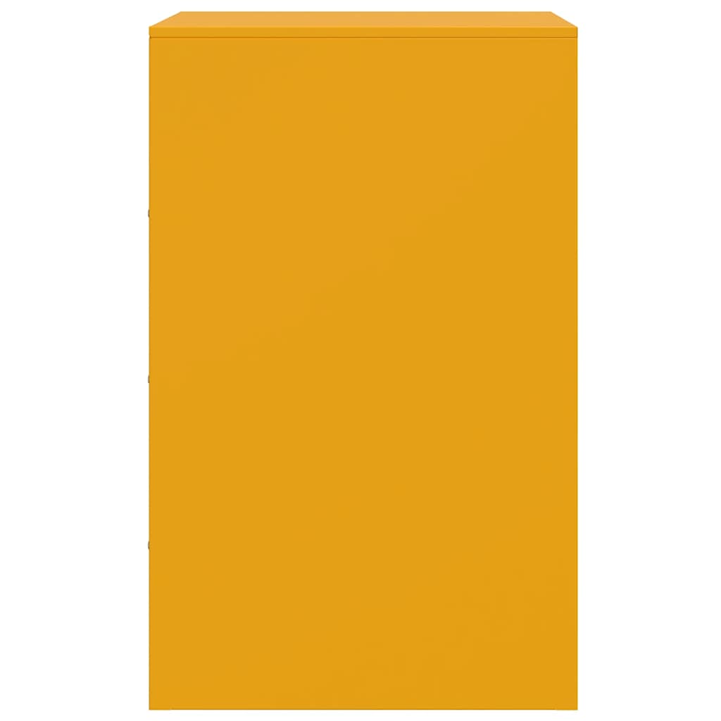 Mesa de cabeceira 34,5x39x62 cm aço amarelo mostarda