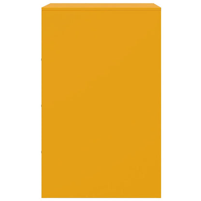 Mesa de cabeceira 34,5x39x62 cm aço amarelo mostarda
