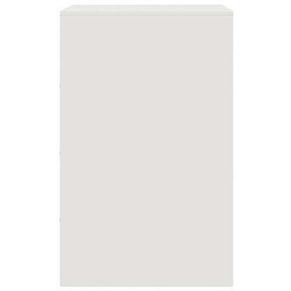 Mesa de cabeceira 34,5x39x62 cm aço branco