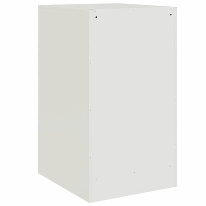 Mesa de cabeceira 34,5x39x62 cm aço branco