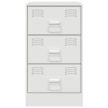 Mesas de cabeceira 2 pcs 34,5x39x62 cm aço branco