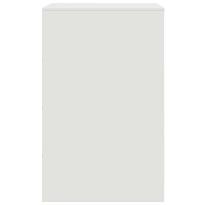Mesas de cabeceira 2 pcs 34,5x39x62 cm aço branco