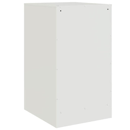 Mesas de cabeceira 2 pcs 34,5x39x62 cm aço branco