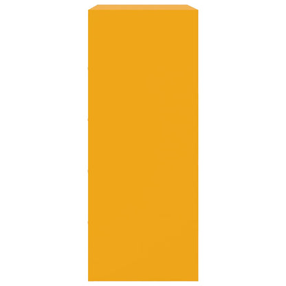 Aparador alto 67x39x95 cm aço amarelo mostarda