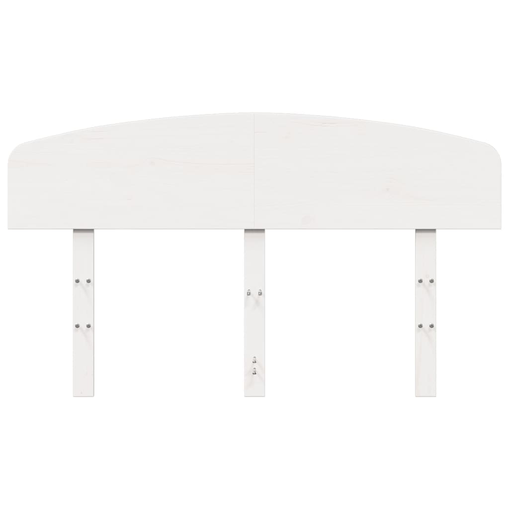 Cabeceira 135 cm madeira de pinho maciça branco