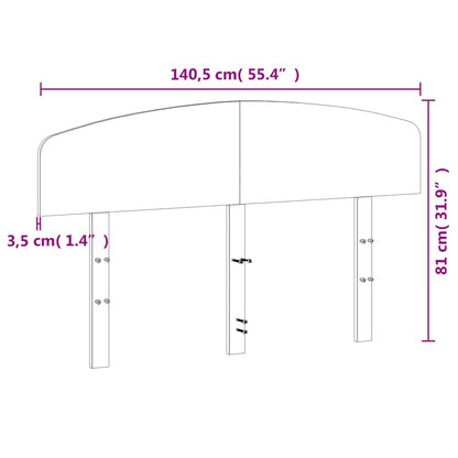 Cabeceira 135 cm madeira de pinho maciça branco