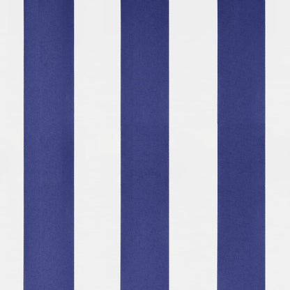 Toldo de pé 500x300 cm tecido e aço azul e branco