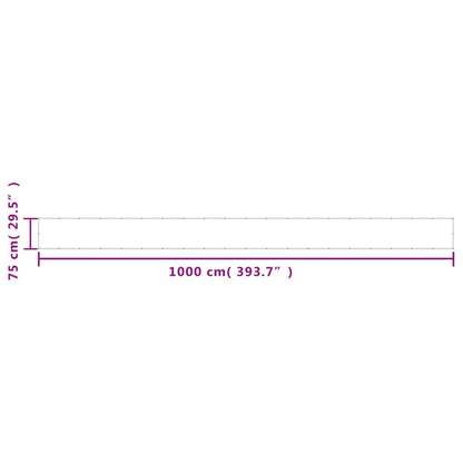 Tela de varanda 75x1000 cm 100% poliéster oxford antracite