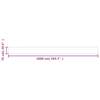 Tela de varanda 75x1000 cm 100% poliéster oxford castanho