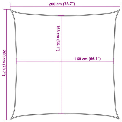 Para-sol estilo vela 2x2 m oxford 100% poliéster cinzento-claro