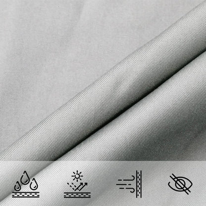 Para-sol estilo vela 2,5x2,5m oxford 100% poliéster cinza-claro