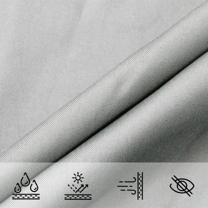 Para-sol estilo vela 7x7 m oxford 100% poliéster cinzento-claro