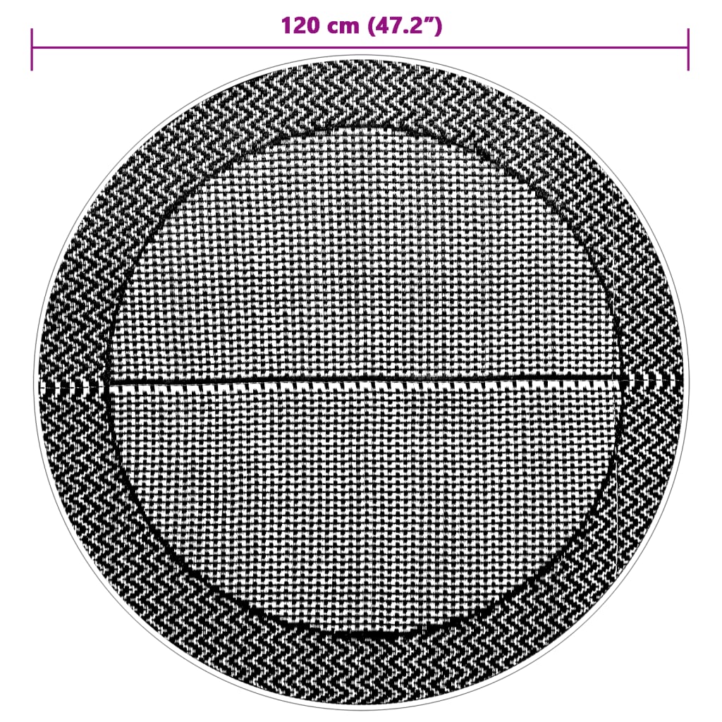 Tapete de exterior Ø120 cm ARAKIL PP cinzento