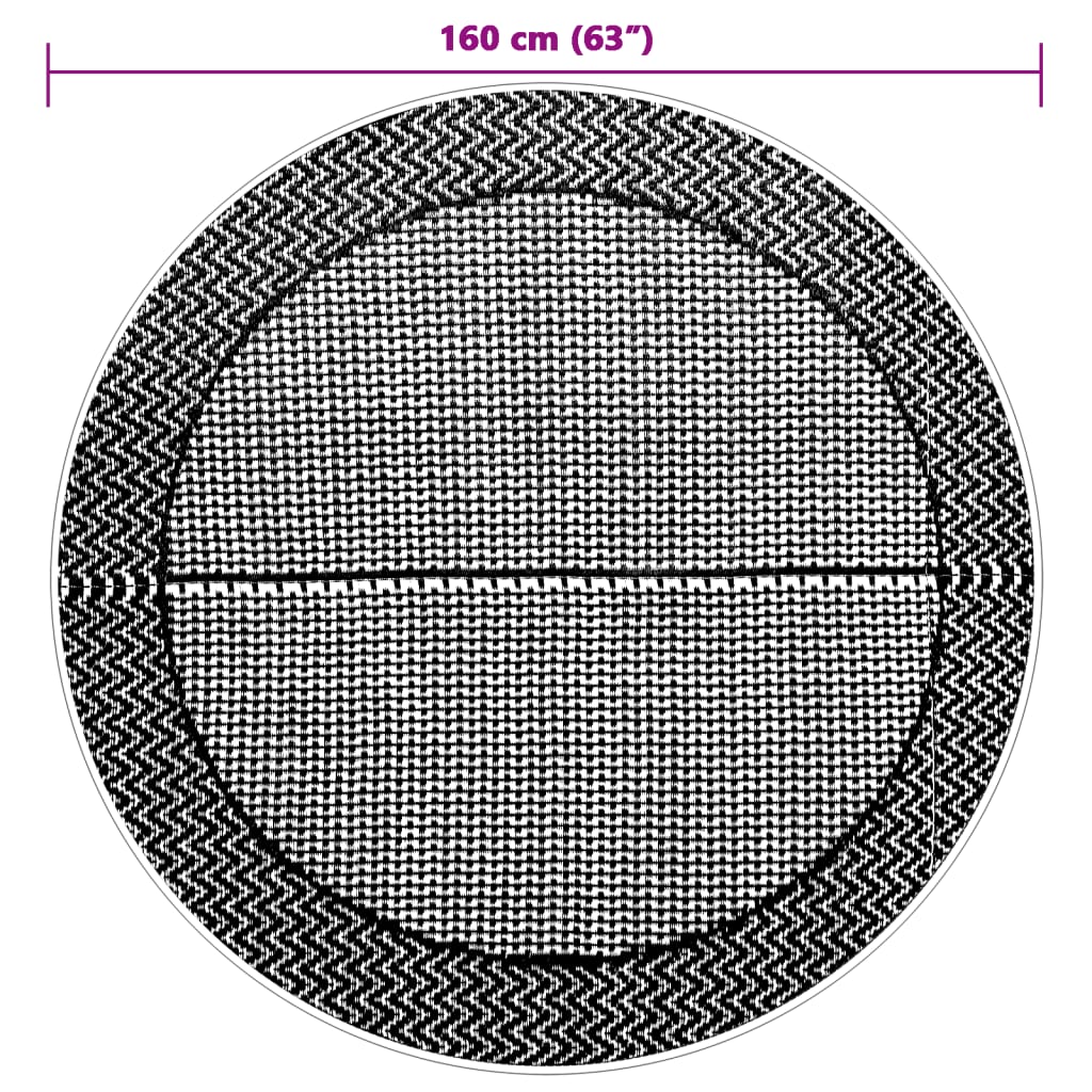 Tapete de exterior Ø160 cm ARAKIL PP cinzento
