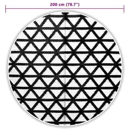 Tapete de exterior Ø200 cm ARAKIL PP preto
