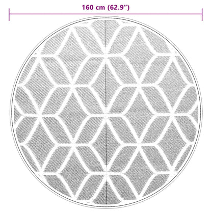 Tapete de exterior Ø160 cm ARAKIL PP cinzento