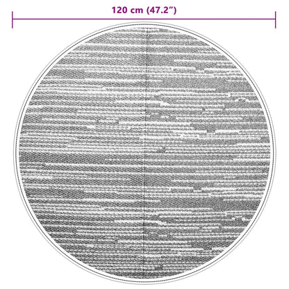 Tapete de exterior Ø120 cm ARAKIL PP cinzento
