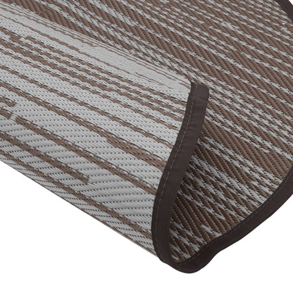 Tapete de exterior Ø120 cm ARAKIL PP castanho