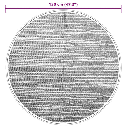 Tapete de exterior Ø120 cm ARAKIL PP castanho