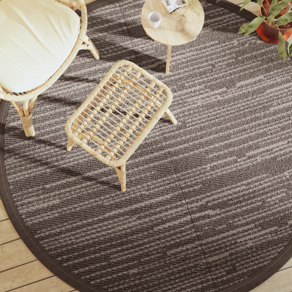 Tapete de exterior Ø200 cm ARAKIL PP castanho