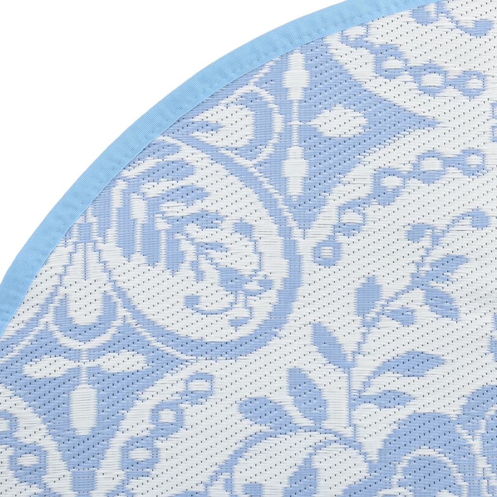 Tapete de exterior Ø120 cm ARAKIL PP azul-bebé