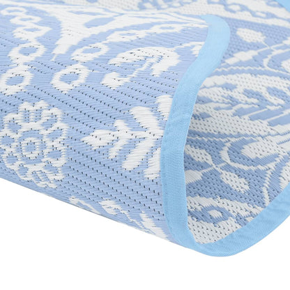 Tapete de exterior Ø120 cm ARAKIL PP azul-bebé
