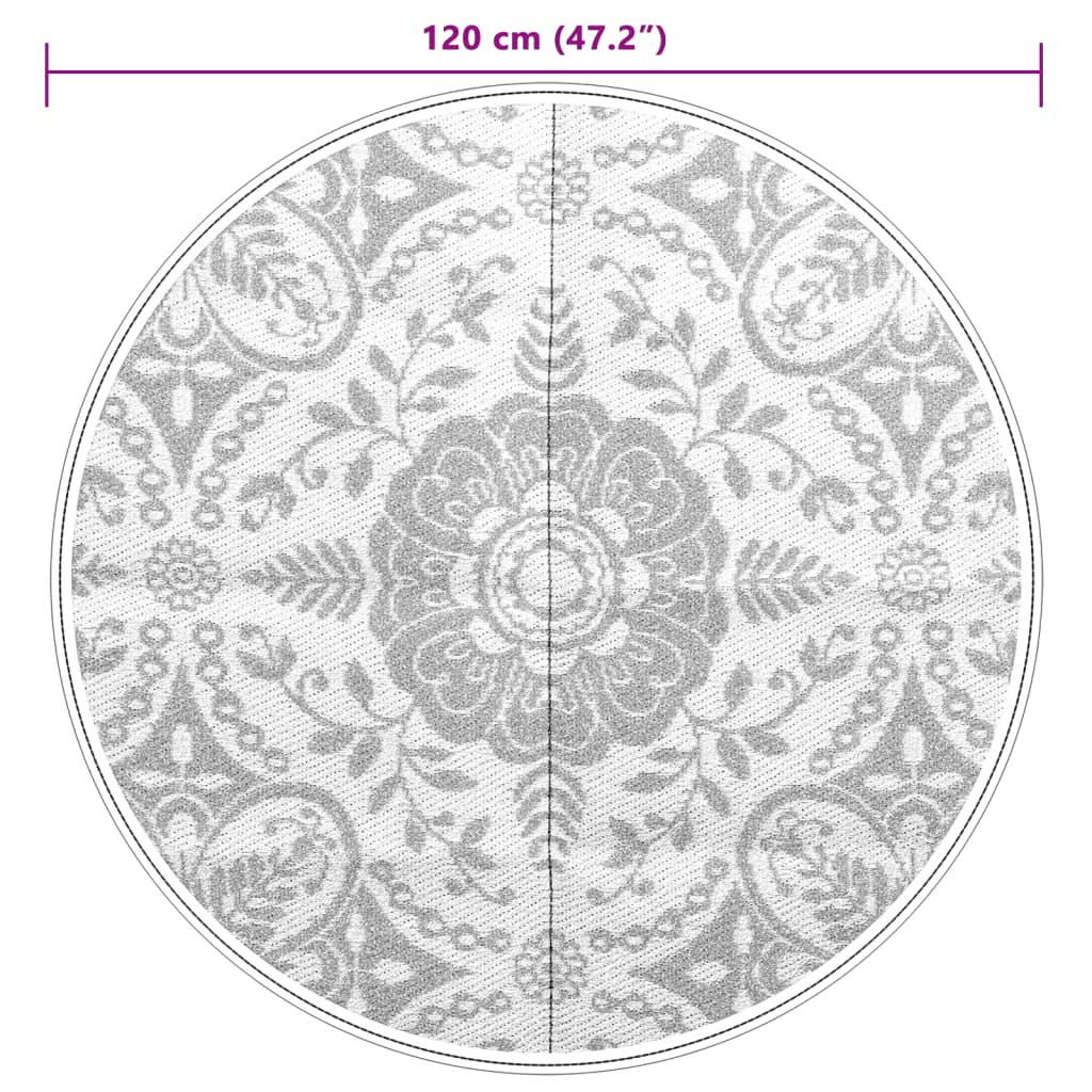 Tapete de exterior Ø120 cm ARAKIL PP azul-bebé