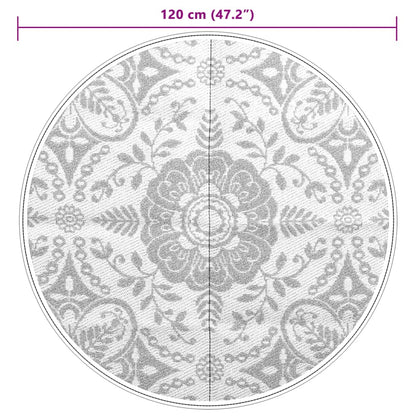 Tapete de exterior Ø120 cm ARAKIL PP azul-bebé