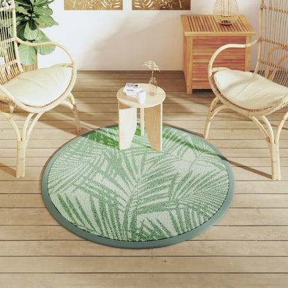 Tapete de exterior Ø120 cm ARAKIL PP Verde